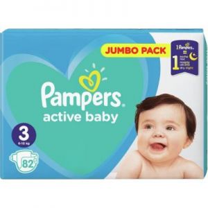 Подгузник Pampers Active Baby Midi Размер 3 (6-10 кг), 82 шт. (8001090948175)