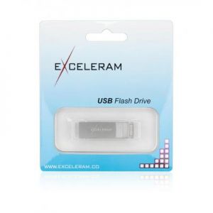 USB флеш накопитель eXceleram 128GB U2 Series Silver USB 3.1 Gen 1 (EXP2U3U2S128)