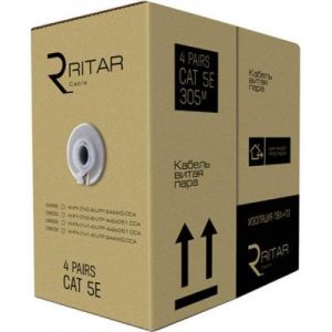 Кабель сетевой Ritar UTP 305м КНПп (4*2*0,51) [CCA] внешний, проволока (03502)