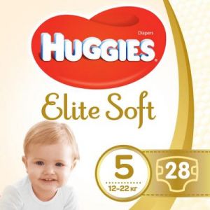 Подгузник Huggies Elite Soft 5 (12-22 кг) Jumbo 28 шт (5029053547794)