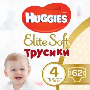 Подгузник Huggies Elite Soft Pants L размер 4 (9-14 кг) 62 шт (5029053547688)