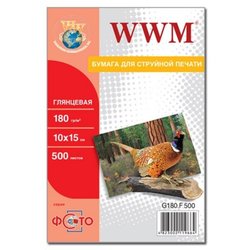 Бумага WWM 10x15 (G180.F500) ― 