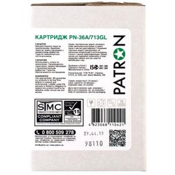 Картридж PATRON HP LJ CB436A/CANON 713 GREEN Label (PN-36A/713GL)