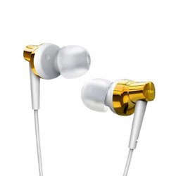 Наушники REMAX RM-575 White/Gold (mic + button call answering) Remax (42292)