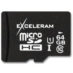 Карта памяти eXceleram 64Gb microSDXC class 10 UHS1 (MSD6410) ― 
