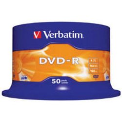 Диск DVD-R Verbatim 4.7Gb 16X CakeBox 50шт (43548)