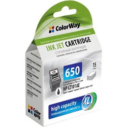 Картридж ColorWay HP №650 black (CZ101AE) ink level (CW-H650XLB-I) ― 