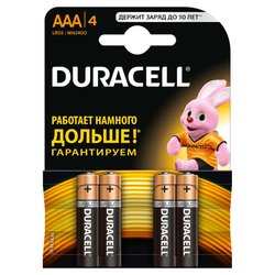 Батарейка AAA MN2400 LR03 * 4 Duracell (5000394052543 / 81545421)
