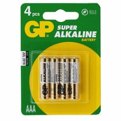 Батарейка AAA LR3 alcaline * 4 GP (24A-U4/24A-2UE4) ― 