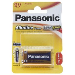 Батарейка PANASONIC Крона 6LR61 Alkaline Power * 1 (6LR61REB/1BP) ― 