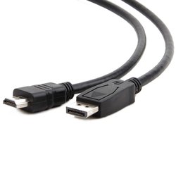 Кабель мультимедийный DisplayPort to HDMI 1.0m Cablexpert (CC-DP-HDMI-1M)