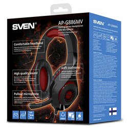 Наушники SVEN AP-G886MV black-red (AP-G886MV)