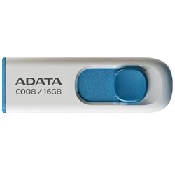 USB флеш накопитель A-DATA 16GB C008 White USB 2.0 (AC008-16G-RWE) ― 