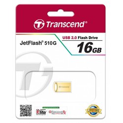USB флеш накопитель Transcend JetFlash 510, Gold Plating (TS16GJF510G)