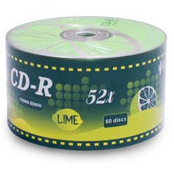 Диск CD-R KAKTUZ 700MB 52X Bulk 50 pcs "LIME" (901OEDRKAF023) ― 