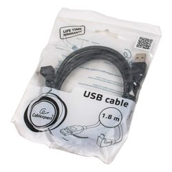 Дата кабель USB 2.0 Micro 5P to AF 1.8m Cablexpert (CCP-mUSB2-AMBM90-6)