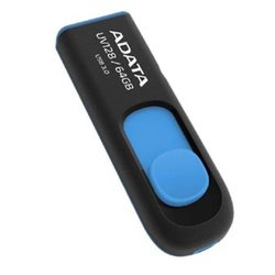 USB флеш накопитель A-DATA 64Gb UV128 black-blue USB 3.0 (AUV128-64G-RBE) ― 