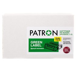 Картридж PATRON HP LJ CF280A GREEN Label (DUAL PACK) (PN-80ADGL)