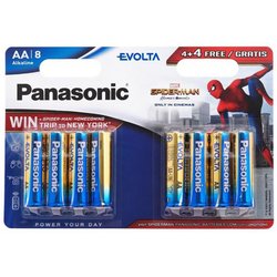 Батарейка PANASONIC AA LR06 Evolta Alkaline Spider Man * 8 (LR6EGE/8B4FSM)