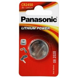 Батарейка PANASONIC CR 2450 * 1 LITHIUM (CR-2450EL/1B) ― 