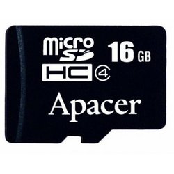 Карта памяти Apacer microSDHC Class4 16GB w/o Adapter RP (AP16GMCSH4-RA)