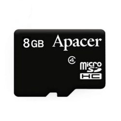 Карта памяти Apacer microSDHC Class4 8GB w/o Adapter RP (AP8GMCSH4-RA) ― 