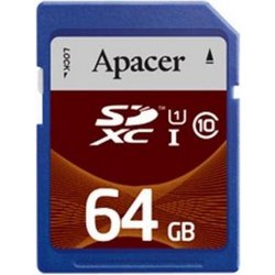 Карта памяти Apacer SDXC UHS-I Class10 64GB RP (AP64GSDXC10U1-R) ― 