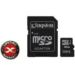 Карта памяти 16Gb microSDHC class 4 Kingston (SDC4/16GB) ― 