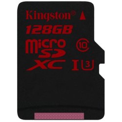 Карта памяти Kingston 128GB microSDXC class10 UHS-I U3 (SDCA3/128GBSP) ― 