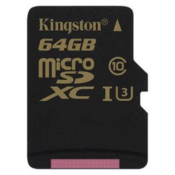 Карта памяти Kingston 64GB microSDXC class 10 UHS-I U3 4K (SDCG/64GB)