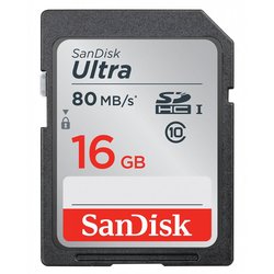 Карта памяти SANDISK 16GB SDHC Ultra Class 10 UHS (SDSDUNC-016G-GN6IN)