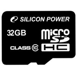 Карта памяти Silicon Power 32Gb microSDHC class 10 (SP032GBSTH010V10) ― 