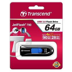 USB флеш накопитель Transcend 64GB JetFlash 790 USB 3.0 (TS64GJF790K) ― 
