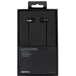 Наушники HF RM-565i Black (metal + mic + button call answering) Remax (43651)