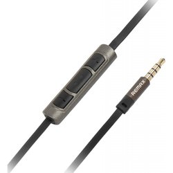 Наушники HF RM-610D Black (metal + volume control + mic + button call Remax (37146)