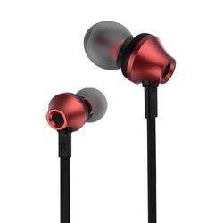 Наушники HF RM-610D Red (metal + volume control + mic + button call a Remax (37147) ― 