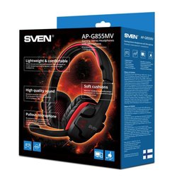 Наушники SVEN AP-G855MV black-red