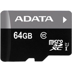 Карта памяти A-DATA 64GB microSD class 10 UHS-I (AUSDX64GUICL10-R)