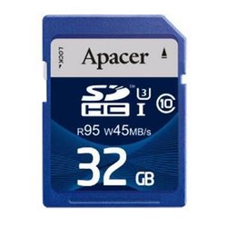 Карта памяти Apacer 32GB SDHC UHS-I 95/45 Class10 (AP32GSDHC10U3-R) ― 