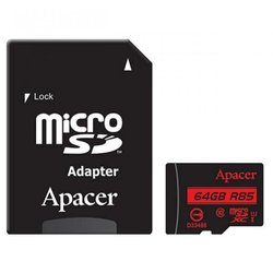 Карта памяти Apacer 64GB microSDXC class 10 UHS-I U1 (AP64GMCSX10U5-R) ― 