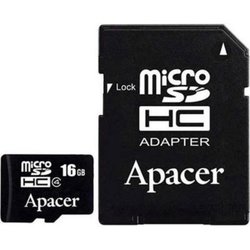 Карта памяти Apacer microSDHC Class4 16GB w/ 1 Adapter RP (AP16GMCSH4-R) ― 