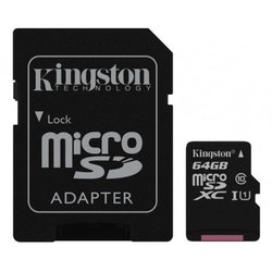 Карта памяти Kingston 64GB microSDXC class 10 UHS-I Canvas Select (SDCS/64GB) ― 