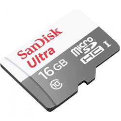 Карта памяти SANDISK 16GB microSD Class 10 UHS-I Ultra (SDSQUNS-016G-GN3MN)
