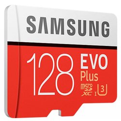 Карта памяти Samsung 128GB microSD class 10 EVO PLUS UHS-I (MB-MC128GA/RU) ― 