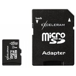 Карта памяти eXceleram 64GB microSDHC class 10, UHS-I, V30 (MSD6410AU3V30)