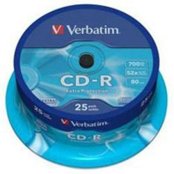 Диск CD Verbatim 700Mb 52x Cake box 25шт Extra (43432) ― 