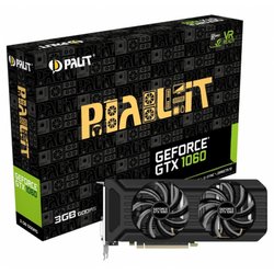 Видеокарта PALIT GeForce GTX1060 3072Mb DUAL (NE51060015F9-1061D) ― 