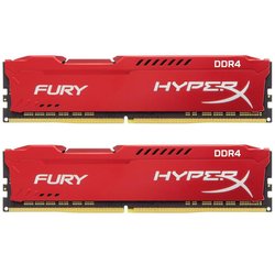 Модуль памяти для компьютера DDR4 16GB (2x8GB) 2400 MHz HyperX Fury RED Kingston (HX424C15FR2K2/16)