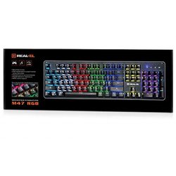 Клавиатура REAL-EL M47 RGB, black