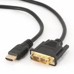 Кабель мультимедийный HDMI to DVI 18+1pin M, 1.8m Cablexpert (CC-HDMI-DVI-6) ― 